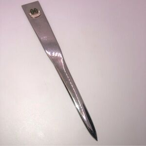 Vtg 4H 4-H Club Silver Tone Letter Opener 7.5”